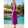 thumbnail image 5 of HAPPY BAY Women's Chiffon Summer Open Front Soft Beach Beachwear Duster Kimono Cardigan M-L Royalty Purple_AB930, 5 of 5