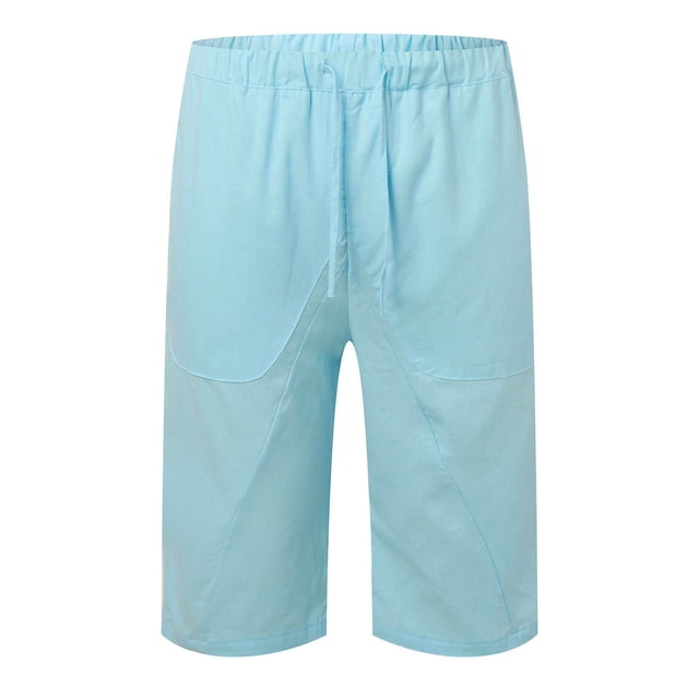 Pantalones cortos anchos de hip hop para hombre - Pantalones cortos ajustados de verano, poliéster, ropa informal, combinación informal/para la playa con camisetas