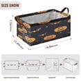 thumbnail image 3 of Adorable Pumpkin Lantern Shelf Baskets Set of 2 Foldable Metal Frame Open Storage Bins 16.9x11.4x7.7in Large Capacity, 3 of 8