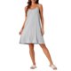 thumbnail image 2 of INSPIRAR CHIC Camisón de Mujer Sin Mangas con Tirantes Cruzados Vestido de Dormir Ropa de Noche 3XL Gris, 2 of 6
