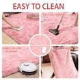 thumbnail image 2 of LUOVEN Fluffy Soft Shag Area Rug, 9*12 Modern Indoor Carpet for Bedroom Living Room Kids Room, Pink, 2 of 6