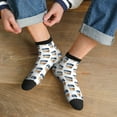 thumbnail image 3 of Fuzoiu Coffee To Go Pattern Print Adult Socks, Crew Moisture-wicking Socks, Unisex Cushion Crew Socks,Casual Sports Ankle Socks, 3 of 7