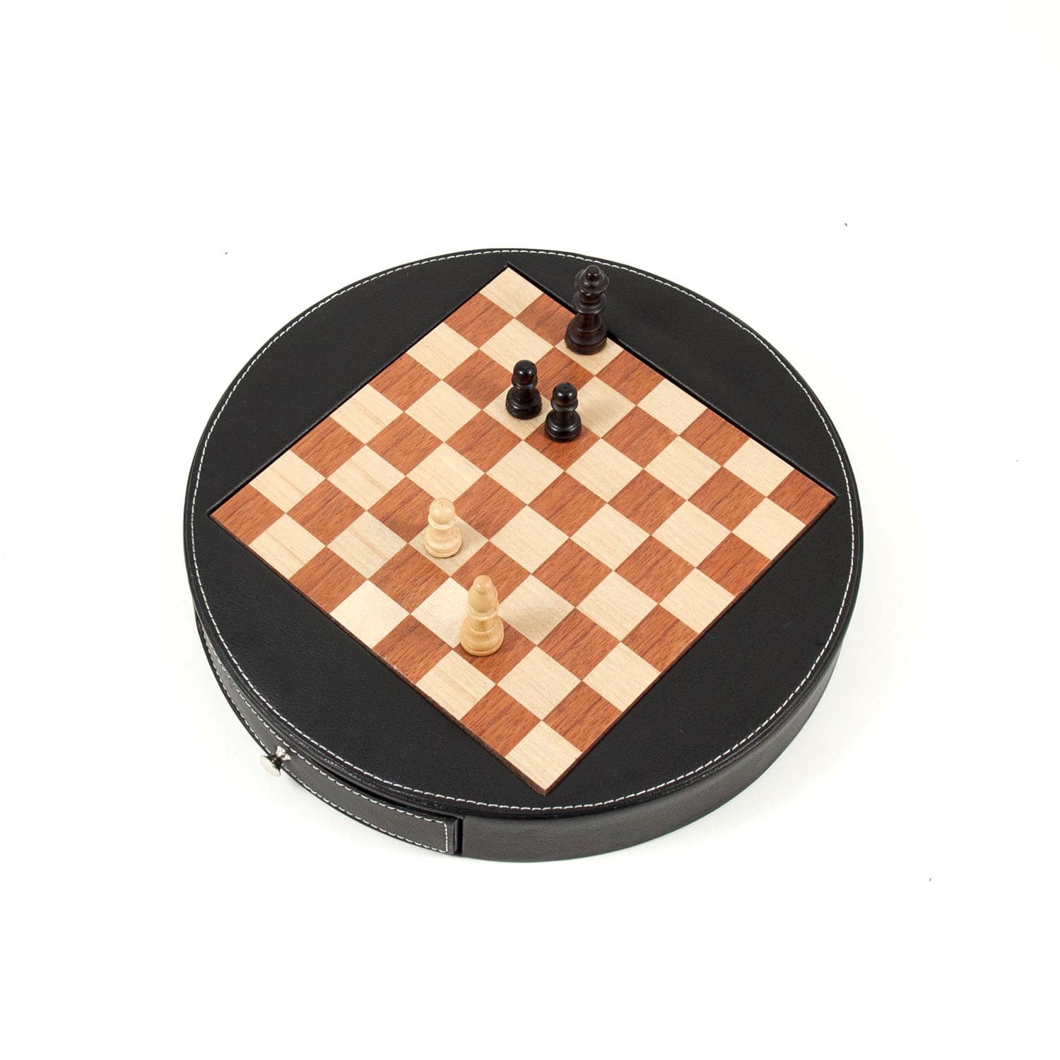 Bey-Berk International G545 Leather & Wood Chess Set, Black - image 3 of 4