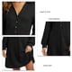 thumbnail image 1 of Vestido De Manga Larga, Cuello En V Para Mujer, Cierre De Botones, Lavable A Máquina, Bolsillos En El Pecho, Dobladillo Suelto, Amigable Con La Piel Para La Vida Diaria ANGGREK Otros, 1 of 5