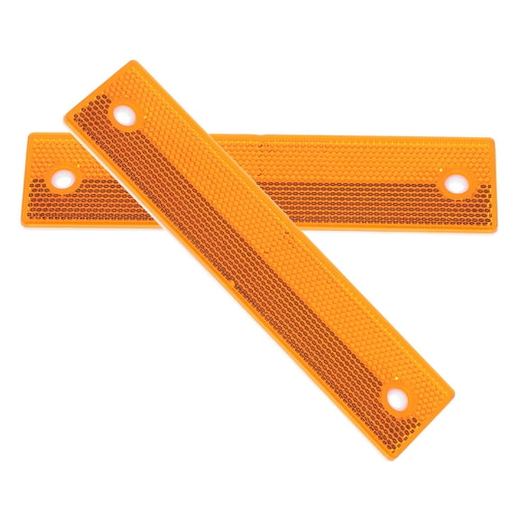 WHAMVOX Yellow Acrylic Guardrail Reflective Marker for Enhanced Night Visibility and Traffic Safety Standard Size 2 Pieces