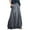 Grey, variant on Womens Skirts Midi Length Boho Casual High Waist Denim Slim Fit A Line Jean Maxi Satin Midi Skirt With Slit