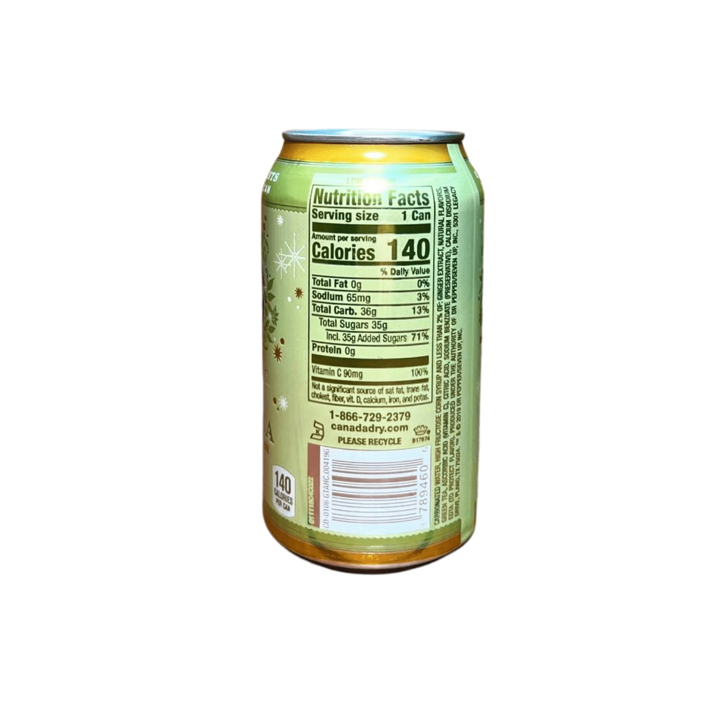 Buy Canada Dry Green Tea Ginger Ale Soda Drink, 12 oz (Pack of 12