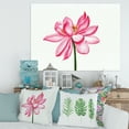 thumbnail image 2 of Designart ' Ancient Detail of A Pink Lotus ' Traditional Canvas Wall Art Print, 2 of 4