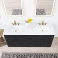thumbnail image 4 of Busan 72"  Double Bath Vanity in Oak Classic Black with  White Quartz Stone Top, 4 of 18