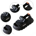 thumbnail image 5 of Caqnni Boys Double Adjustable Strap Lightweight Sandals (See More Colors and Sizes) Casual Sandals Beach Shoes Boys Summer Sandals (Black,6.5), 5 of 7