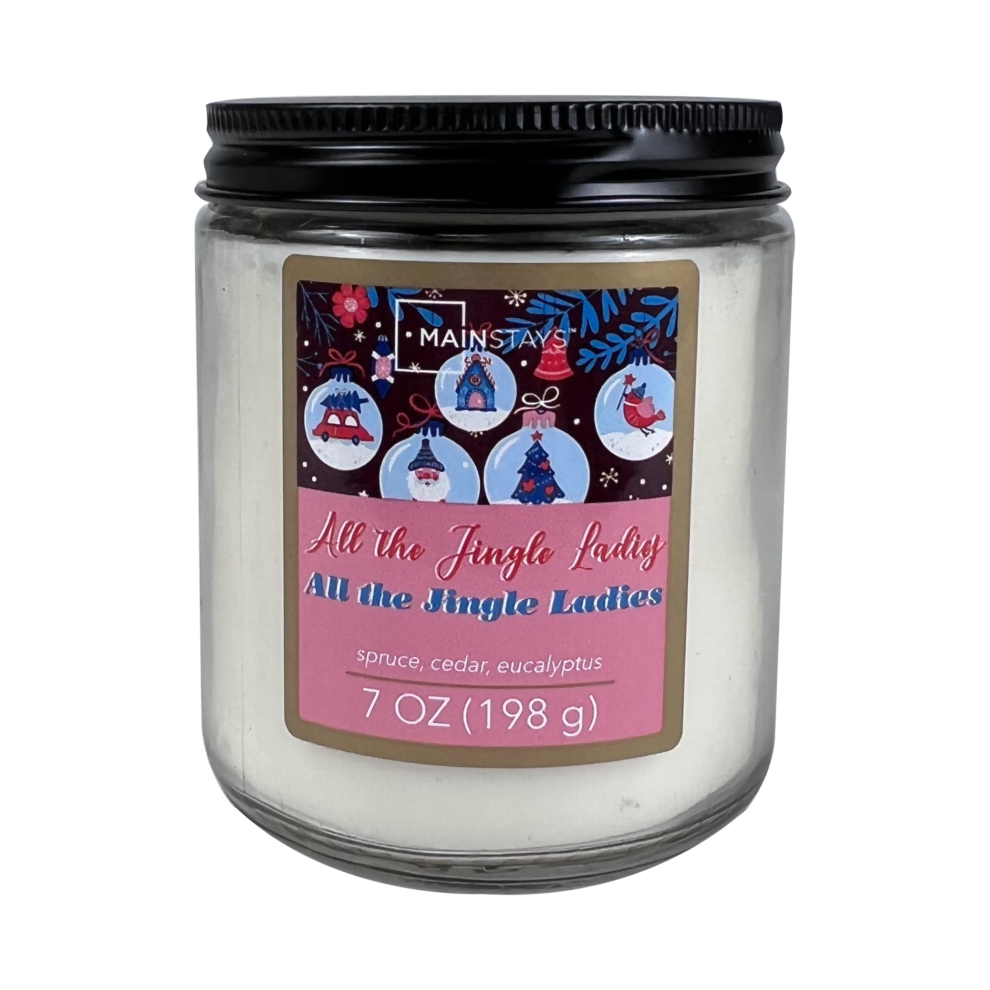 Mainstays 7oz. Twist Jar All the Jingle Ladies candle