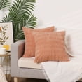 thumbnail image 6 of Unique Bargains Corduroy Soft Square Cushion Covers Modern Throw Pillow Covers (2 Count) Light Orange 18"x18", 6 of 6
