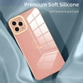 thumbnail image 6 of OOK For iPhone 11 Pro Max Case, Luxury Cute Love Hearts Plating Electroplated TPU for Women Girls with Camera Lens Protection Shockproof Phone Cover, Pink, 6 of 6