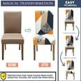 thumbnail image 4 of Stretch Chair Covers Slipcovers Set of 4 Printed Stretchable Dining Chair Slipcover Washable Removable for Kitchen,Hotel,Restaurant, 4 of 6