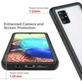 thumbnail image 5 of Case for Galaxy A71 5G UW, Nakedcellphone Black Rugged TPU Rubber Cover [100% Transparent Clear Acrylic Hard Backside] Hybrid Anti-Shock Skin for Samsung Galaxy A71 5G UW Phone (VERIZON ONLY), 5 of 7