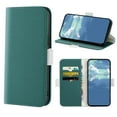 thumbnail image 1 of TECH CIRCLE For iPhone 14 Pro 6.1 inch Wallet Case,Full Body Protection Shockproof Soft TPU Magnetic Stylish Candy Color Lychee Pattern PU Leather Flip Card Slots Stand Cover.For iPhone 14 Pro,Green, 1 of 10