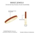 thumbnail image 6 of Rosec Jewels 3/4 CT Baguette Cut Created Ruby Semi Eternity Ring with Milgrain Details, East West Band Ring for Women, 14K Yellow Gold, US 9.00, 6 of 7