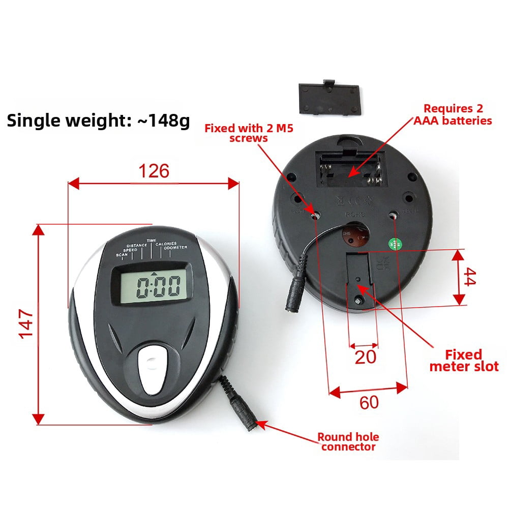 exercise bike monitor fitness bike time display speed distance round interface