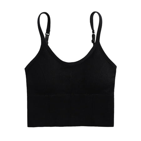 

eczipvz Sports Bras for Women Seamless Bra Wireless Bra for Women Convertible Strap Ultra Comfort Bra V Neck Invisible Bralette Black M