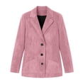 thumbnail image 4 of Xinsrenus Women's Plus Size Faux Suede Blazer,Notched Lapel Button Front Solid Color Vintage Suit Jacket, 4 of 6