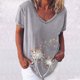 thumbnail image 2 of Elegante mujer con cuello en V estampado camiseta blusa Tops sudadera OAVQHLG3B Store  lin121212, 2 of 4