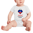 thumbnail image 2 of Half Haitian Is Better Than None Baby Bodysuit Newborn Clothes Outfits (White, 6-12 Months), 2 of 5