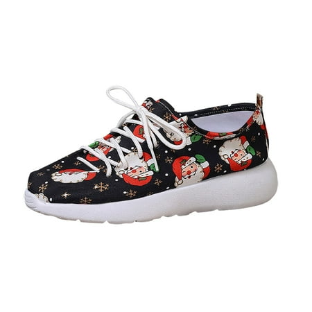 

Jungdeepe Women s Fashion Christmas Themed Printed Sneakers Lace Up Casual Shoes Women Fashion Casual Summer Men Winter Shoes Casual Platform Sneaker Mens Business Casual Walking Shoes High Wedge