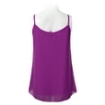 thumbnail image 3 of SSOULM INCH & FIT Women's Sleeveless Pleated Chiffon Layered Cami Tank Top Blouse with Plus Size Made in USA, 3 of 4