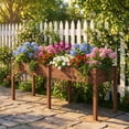 thumbnail image 2 of Wooden Raised Garden Bed with Legs, 72"L X 23"W X 30"H, Elevated Reinforced Large Planter Box for Vegetable Flower Herb Outdoors, 2 of 8