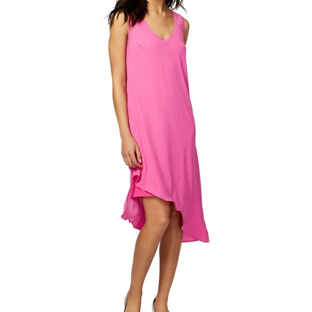 Rachel Roy Vestido recto superpuesto para mujer, rosa, mediano