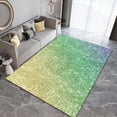 thumbnail image 3 of Green Beautiful Fantasy Pattern Area Rugs, Simple Modern Bedroom Breathable Washable Carpet, Print Area Rug for Indoor Living Room Bedroom Study Dining Room Corridor and Outdoor Terrace 4x5ft, 3 of 7