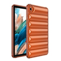 Dteck for Samsung Galaxy Tab A9 5G Case 8.7 Inch 2023, Soft Lightweight Stylish Down Jacket Desigh Shockproof Protective Back Cover for Tab A9 Plus Tablet (SM-X110/X115/X117),Brown