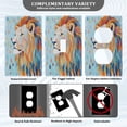 thumbnail image 5 of Switch Panel Switch Decoration 2.76x4.53x0.28 Inches Unused Outlet Cover Switch Plate Wall Plates Living Room Kitchen Bedroom Study Switches Colorful Lions and Raindrops, 5 of 8