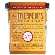 Mrs. Meyer's, Soy Candle, Orange Clove, 4.9 Oz