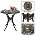 thumbnail image 3 of PATIO-IN 3 Piece Cast Aluminum Patio Bistro Set - Bronze, 3 of 7