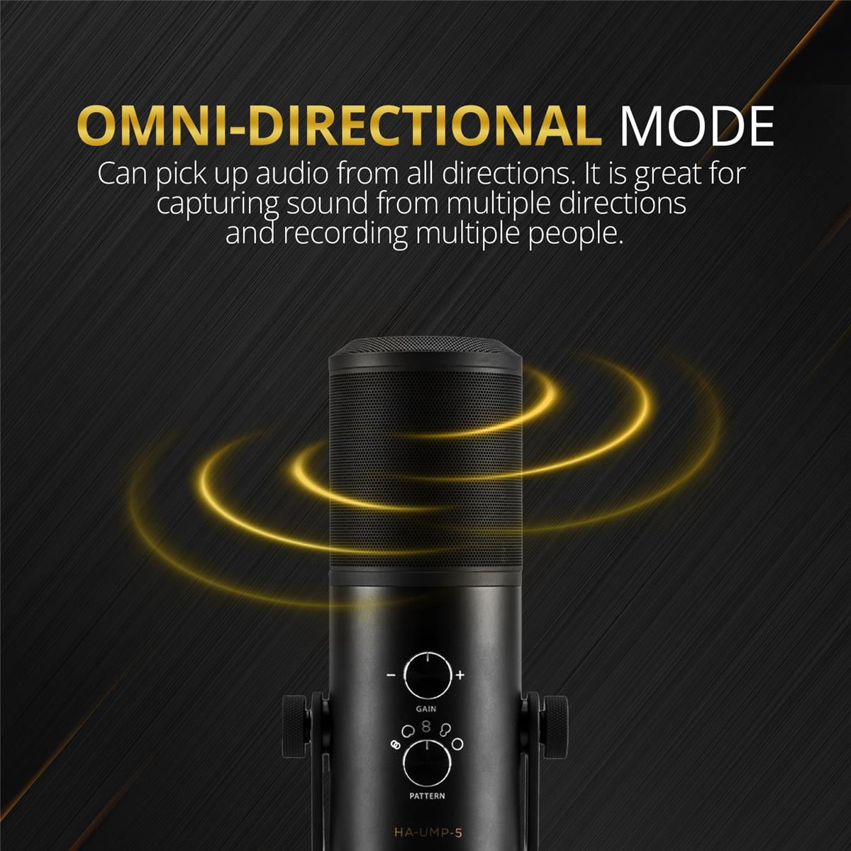 H&A UMP-5 Professional USB Multi-Pattern Condenser Microphone
