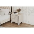 thumbnail image 4 of Nightstand with Metal Legs and 2 Drawers / Durable Bedroom Furniture, 4 of 6