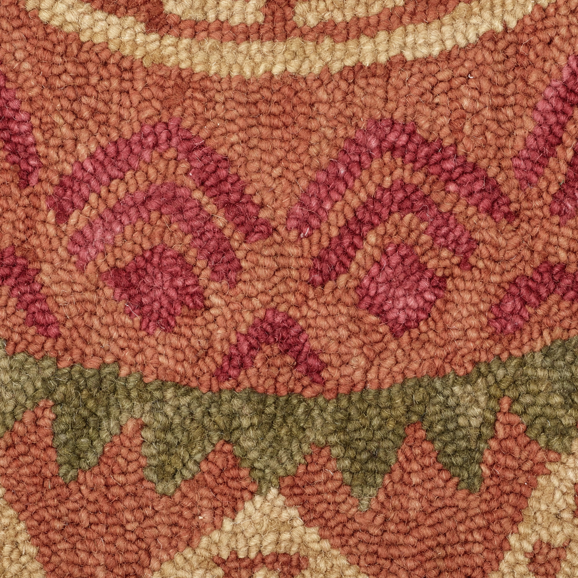 Ox Bay Ella 6' Round Rust/Red Southwestern Medallion Indoor Area Rug