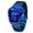 【Steel Band】Blue Steel-Blue Surface, variant on Men's Watch Fashion Creative Shield Design Stainless Steel Band Luxury Quartz Sport Wristwatch forMen, Business Casual Gif