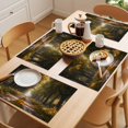 thumbnail image 5 of Brown Trees Placemats Set of 8 Forest Art Decor Spring Summer Nature Leaf Place Mats Indoor Wipeable Table Mats Washable Cloth Dining Table Placemats for Kitchen Holiday Party Home Decor 13x19 Inch, 5 of 9