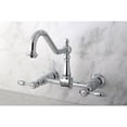 thumbnail image 2 of Kingston Brass Wall Mount Kitchen Faucets With Matte Black Finish KS1240TAL, 2 of 7