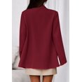 thumbnail image 4 of Blazer PRETTYGARDEN Burdeos Talle M Doble Botonadura con Bolsillos, 4 of 8