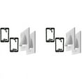 thumbnail image 1 of Single Bundled Cable Wall Plate 1- Recessed Low Voltage Cable Plate with Mounting Bracket (4-Pack, White), 1 of 7