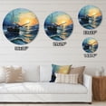thumbnail image 4 of Designart "Seascape with Fishing Inspired by Van Gogh III" Vangogh Oversized Wall Clock, 4 of 5