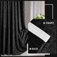 thumbnail image 5 of Lapalife Blackout Velvet Curtains, Scroll Floral Pattern Rod Pocket Thermal Insulated Velvet Curtain Drapes for Living Room, 2 Panels, 52"x 108", Black, 5 of 8