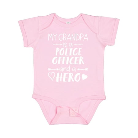 

Inktastic My Grandpa is a Police Officer and a Hero Gift Baby Boy or Baby Girl Bodysuit