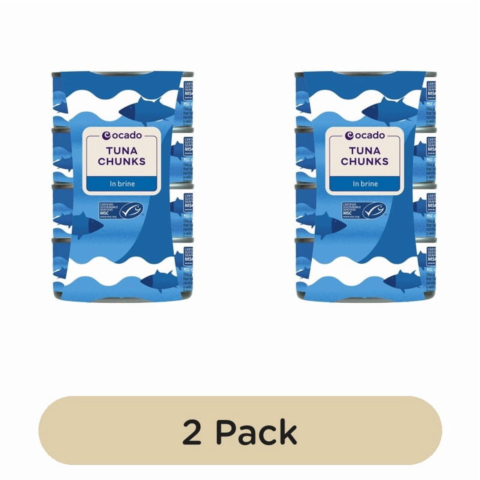 Ocado Tuna Chunks in Brine 4 x 145g, British Import (Pack of 2)