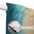 thumbnail image 4 of Turquoise Ombre Swag Valances for Windows, Kitchen Window Curtains Over Sink, Modern Yellow Gradient Farmhouse Art Window Treatment Curtains for Living Room/Bedroom Curtains 2 Panel Sets 36"x45", 4 of 8