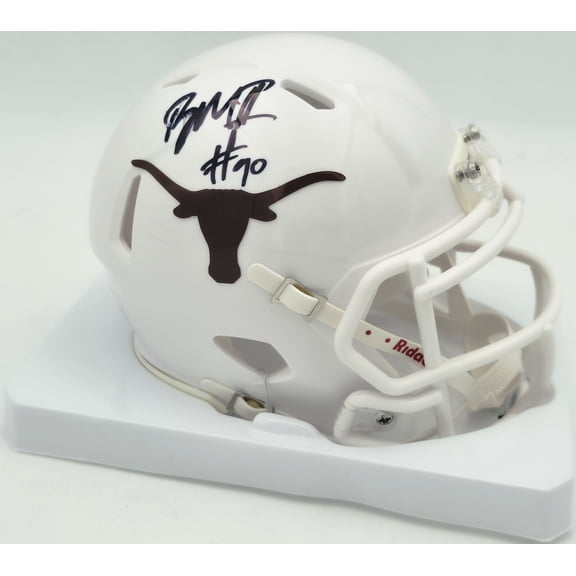 Byron Murphy II Autographed Texas Longhorns White Speed Mini Helmet (Smudged) MCS Holo #62578