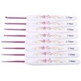 thumbnail image 1 of ZOUSSIQI 8PCS Aluminum Crochet Hooks Set with Soft Floral Print Plastic Handle Knitting Needles Kit(Small) CA919-38072, 1 of 9